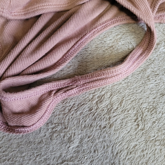 Aritzia Babaton scoop neck ribbed tank thong bodysuit size XS - Picture 8 of 11